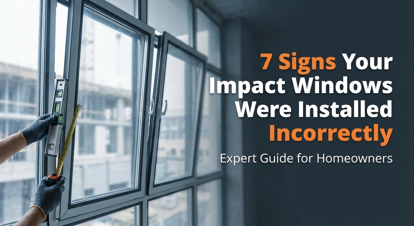 7 Signs Your Impact Windows Were Installed Incorrectly
