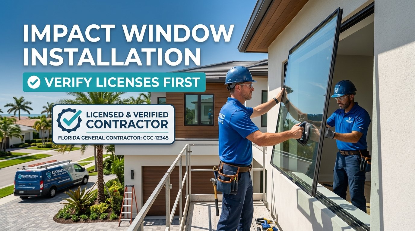 Impact Window Installation: Verify Licenses First